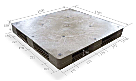 Resin recycled pallet TH-R4-1111 Double-sided